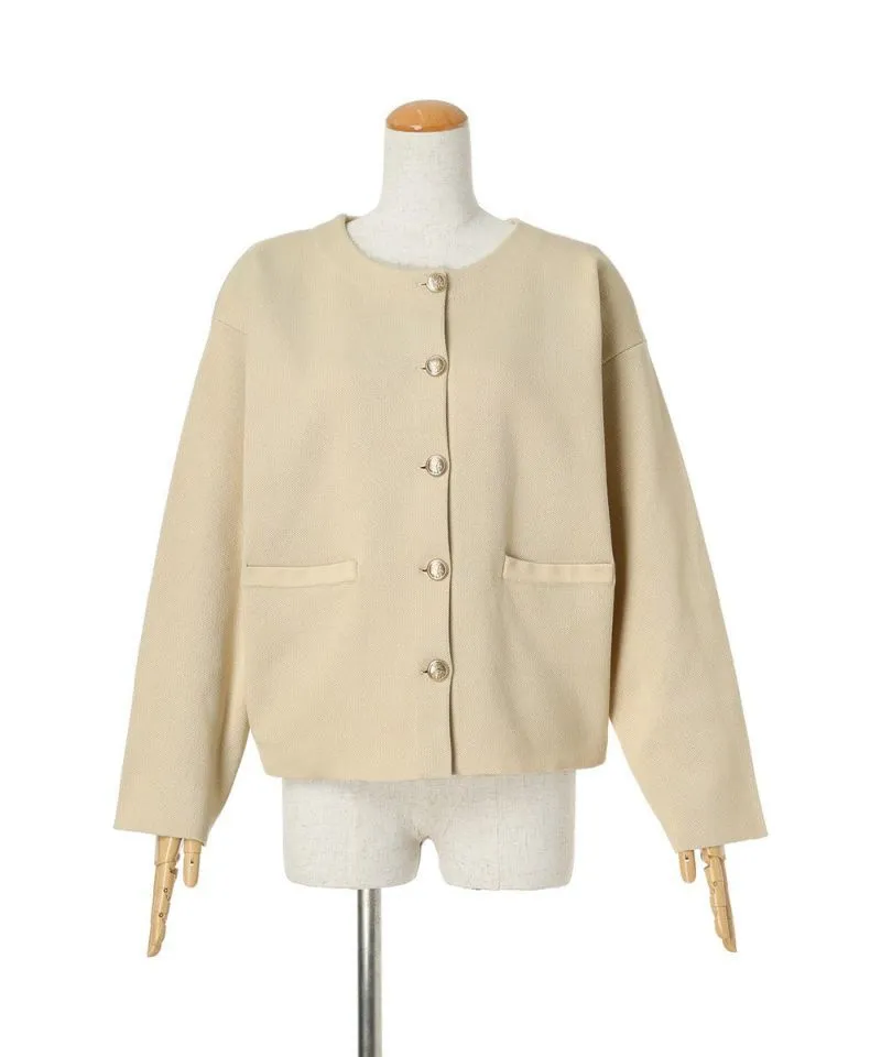 Gold Button Cocoon Knit Cardigan / an another angelus [51BJ04j004].