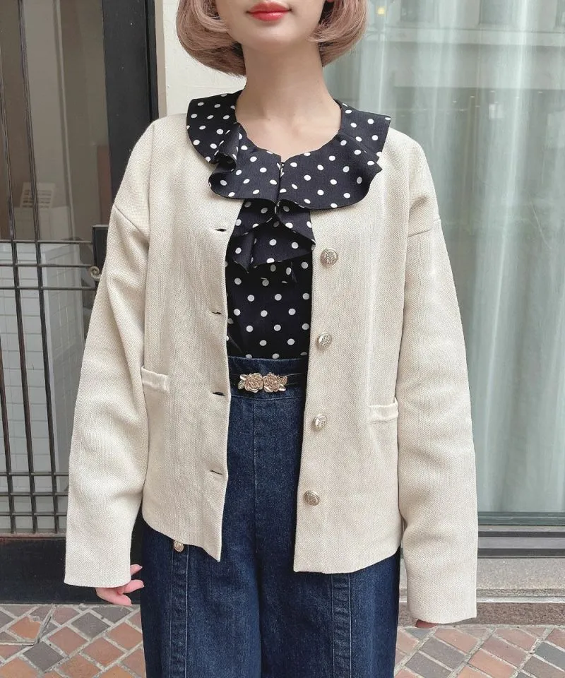 Gold Button Cocoon Knit Cardigan / an another angelus [51BJ04j004].