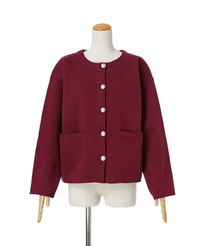 Gold Button Cocoon Knit Cardigan / an another angelus [51BJ04j004].