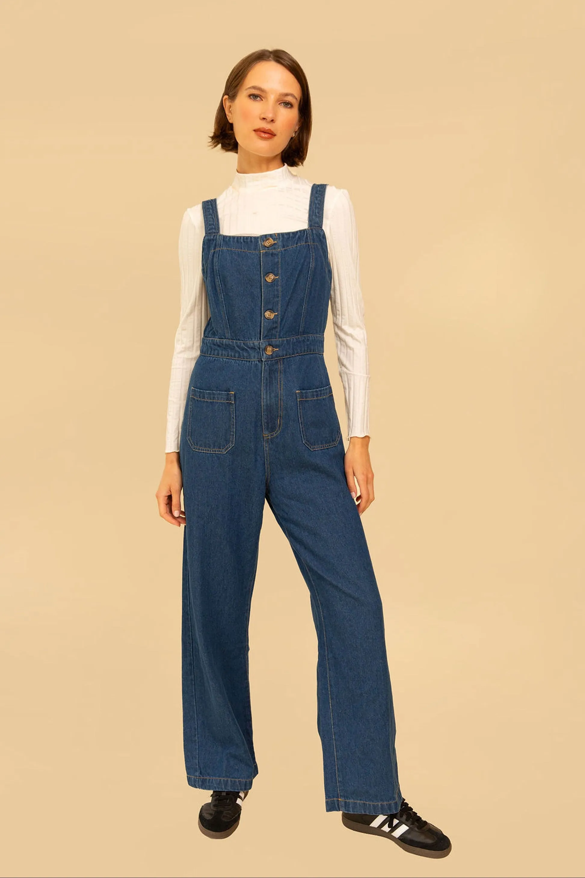 Grace Jumpsuit in Dark Denim