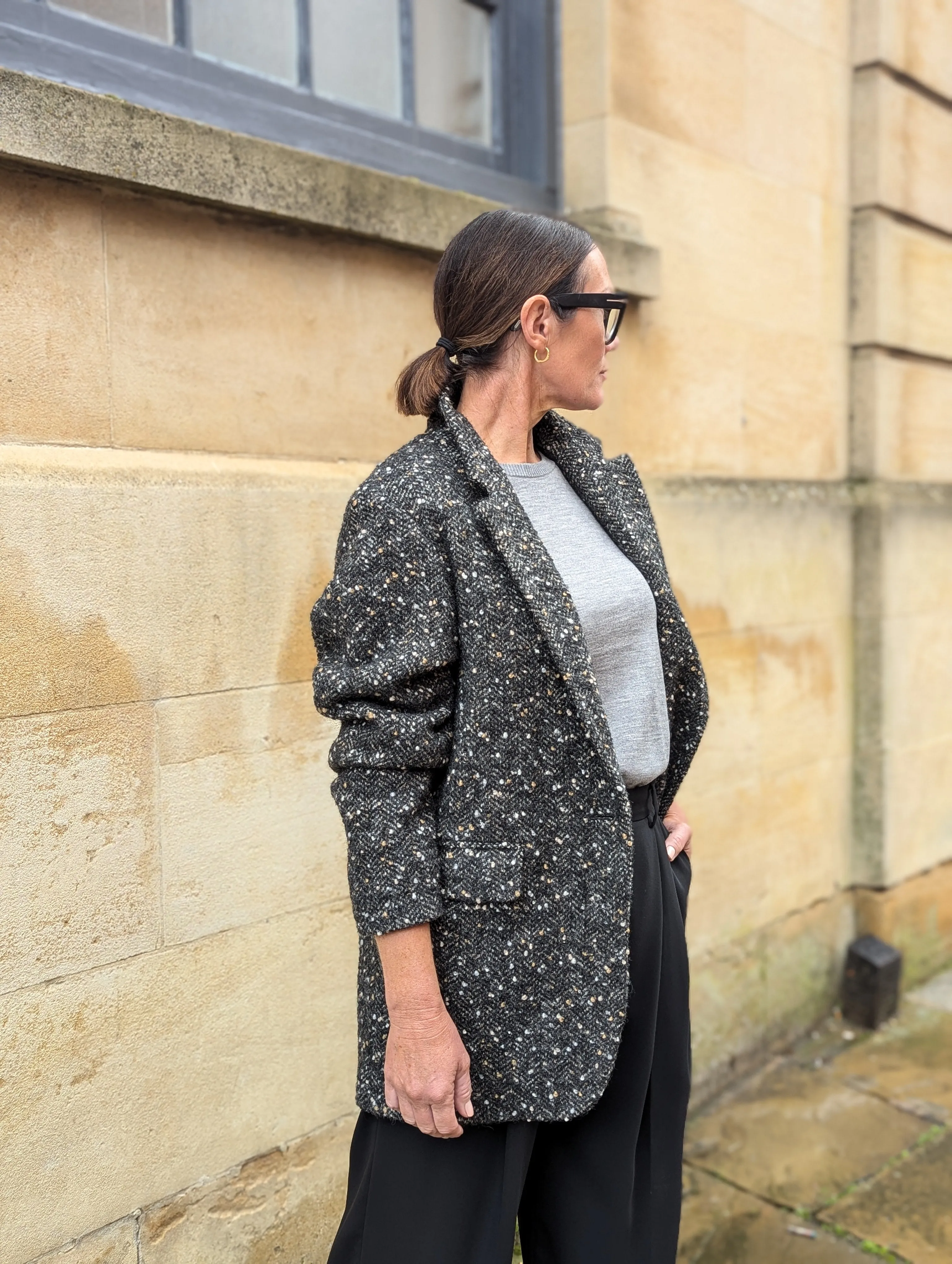 Hayden Flecked Black Jacket
