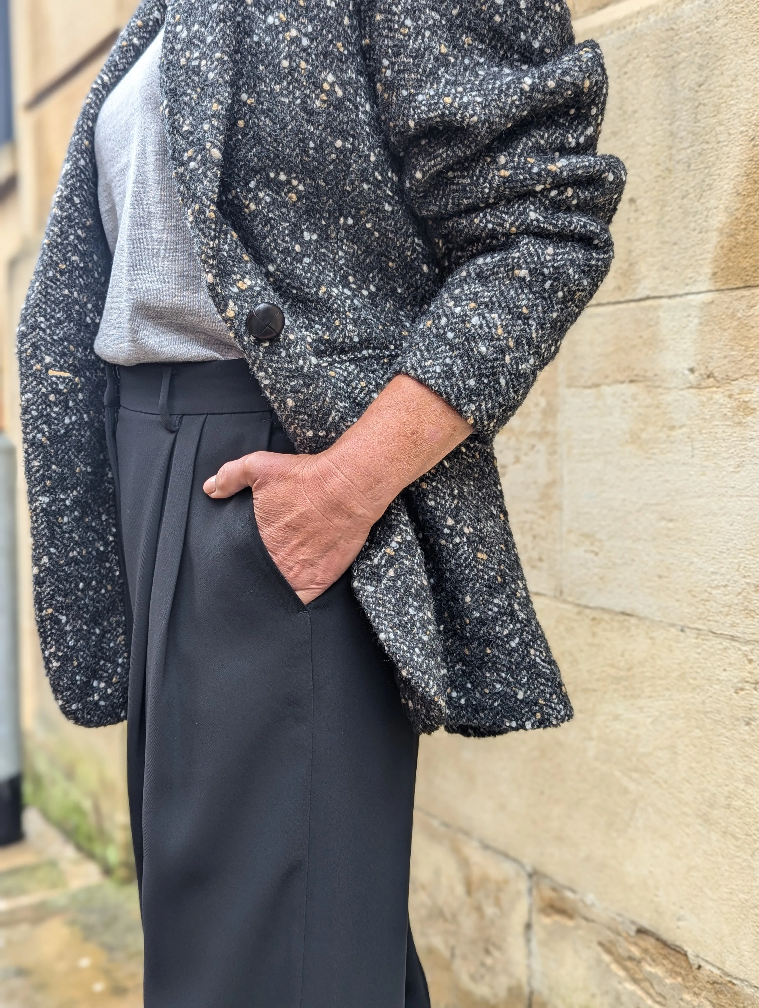 Hayden Flecked Black Jacket