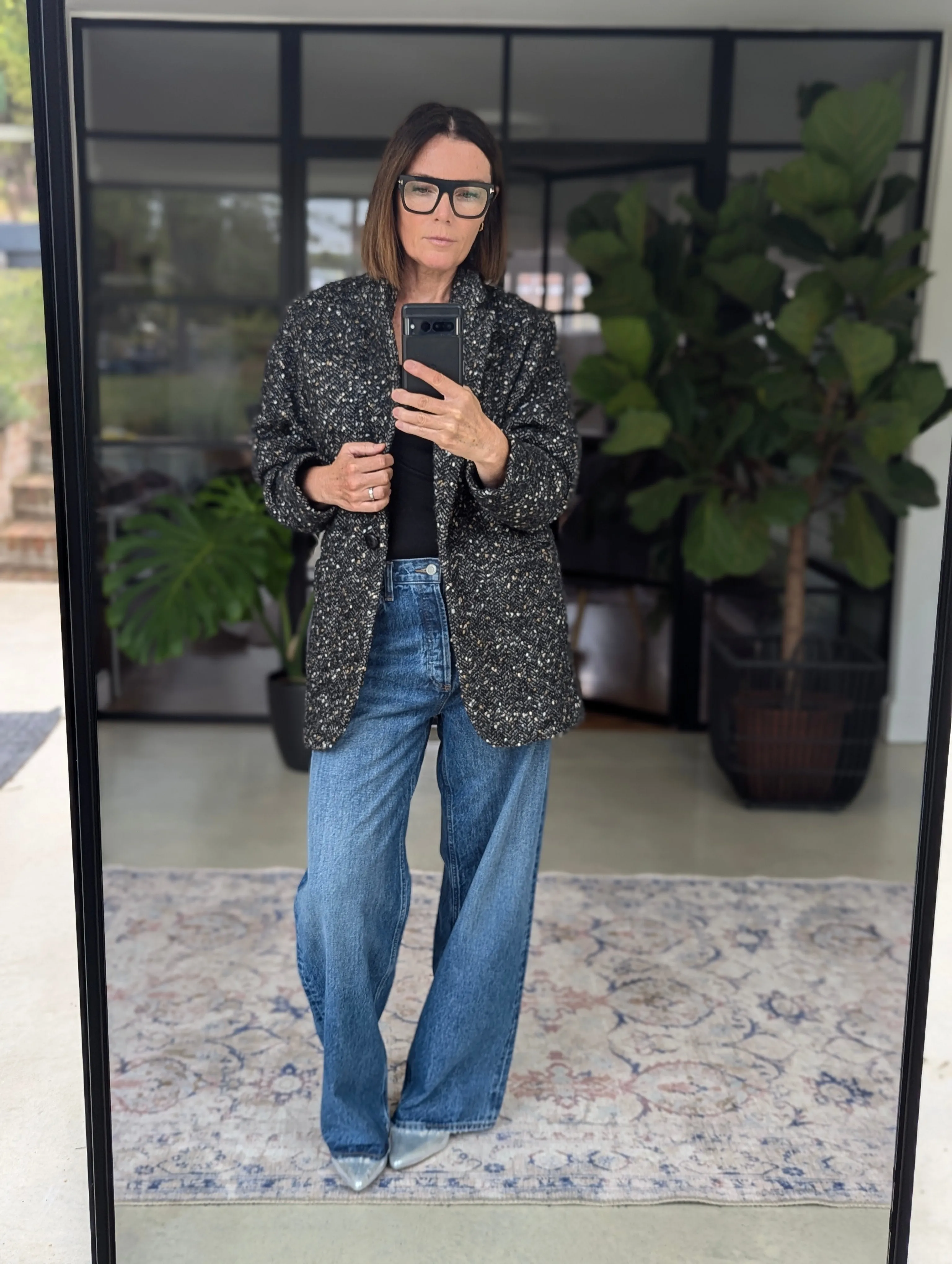 Hayden Flecked Black Jacket