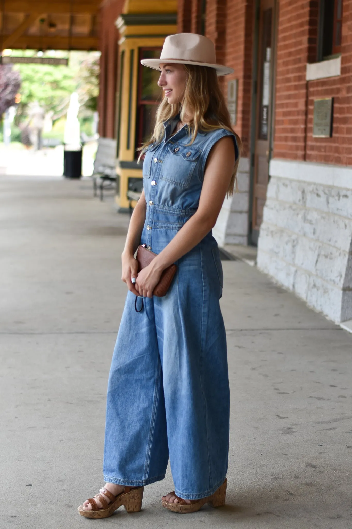 High Roller Denim Jumpsuit