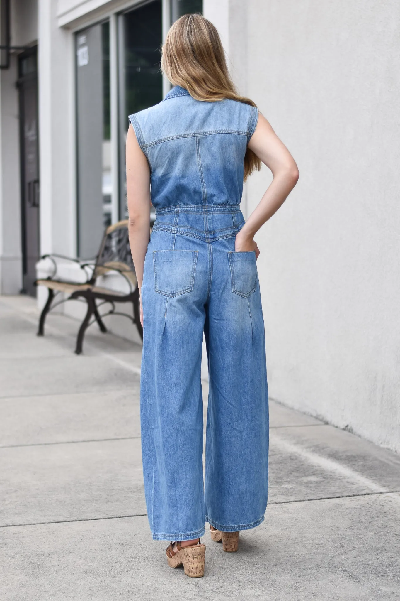 High Roller Denim Jumpsuit