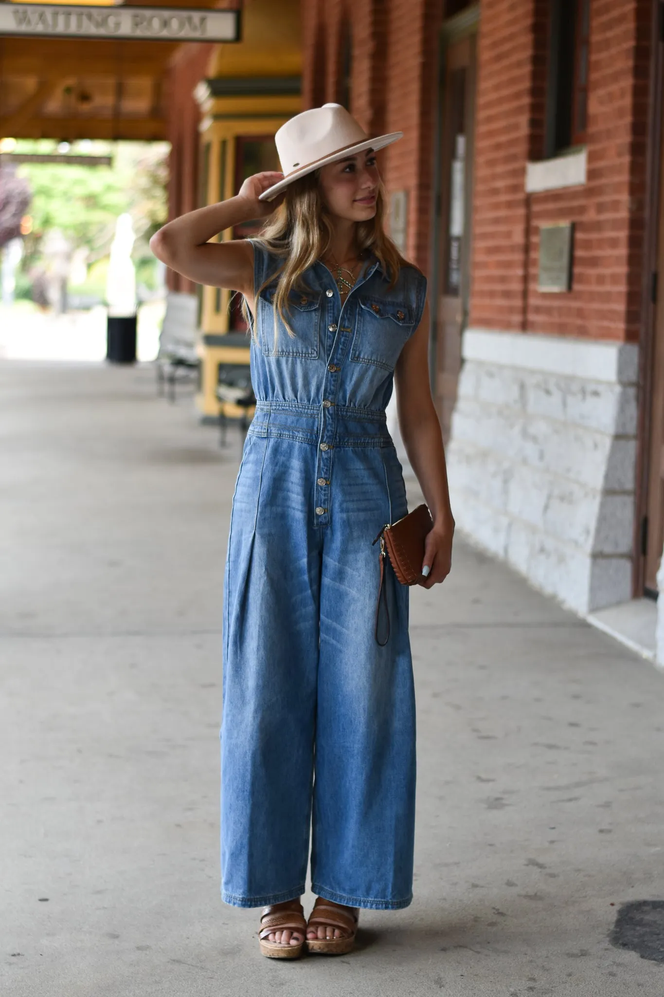 High Roller Denim Jumpsuit