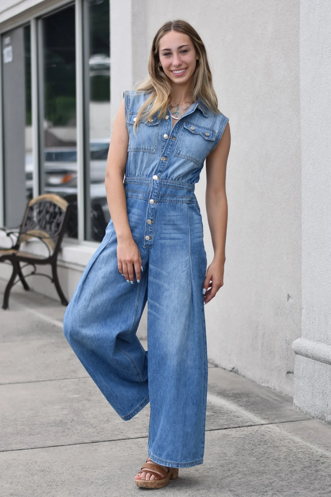 High Roller Denim Jumpsuit