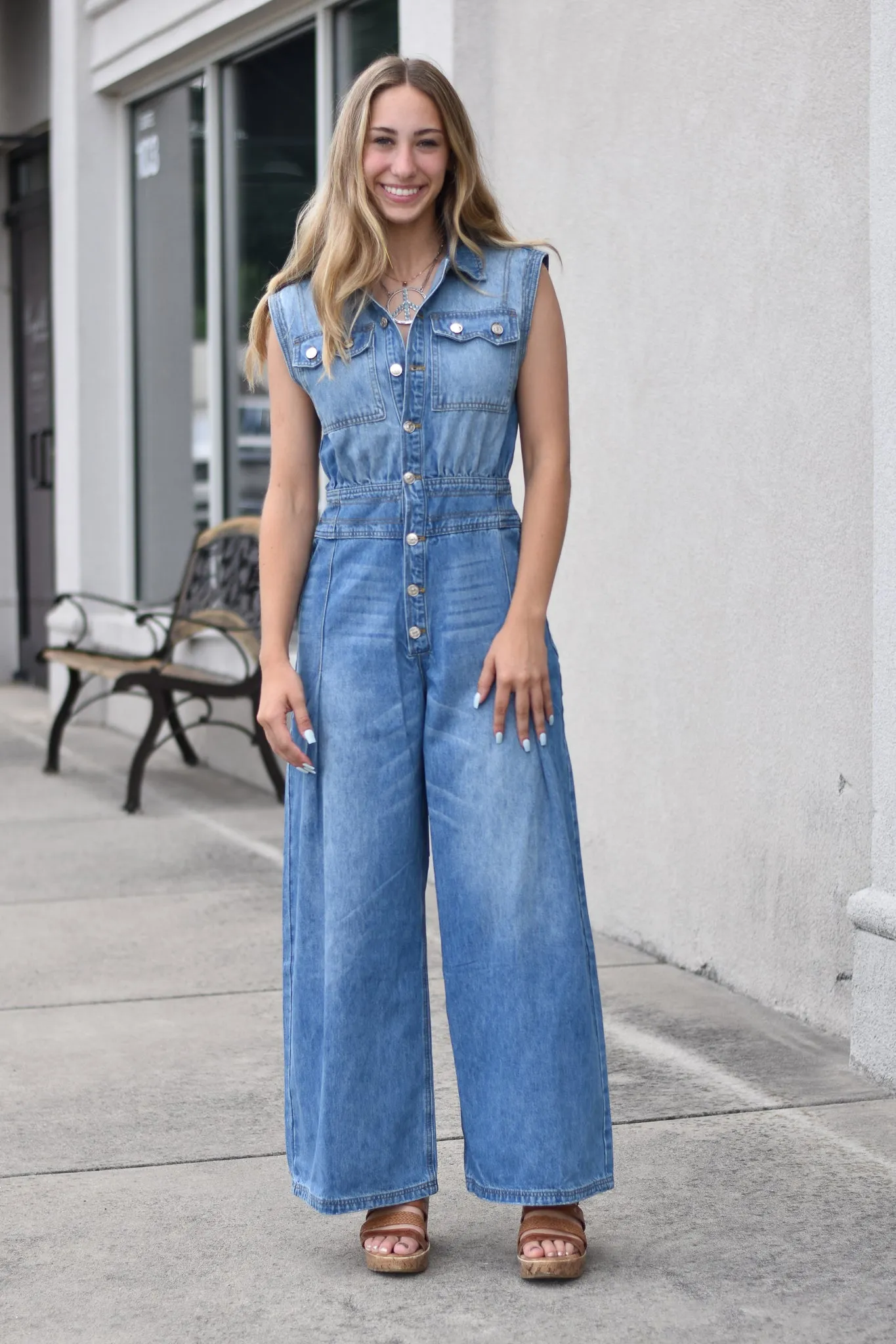 High Roller Denim Jumpsuit