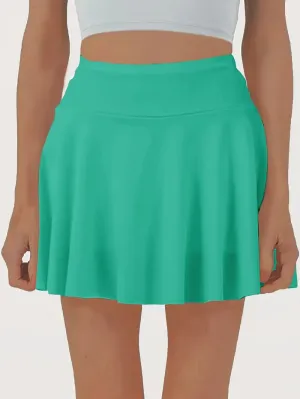 High-Waisted Skater Skirt | Stretchy Flared Circle Mini for Women