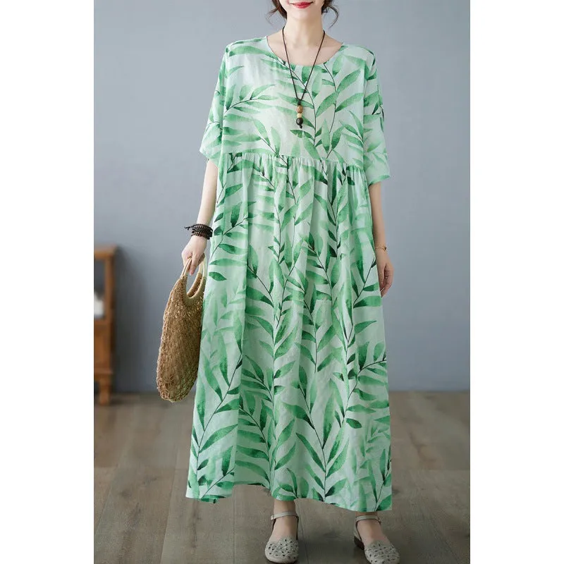 How to Wear a Retro-style Artistic Loosened Printed Dress