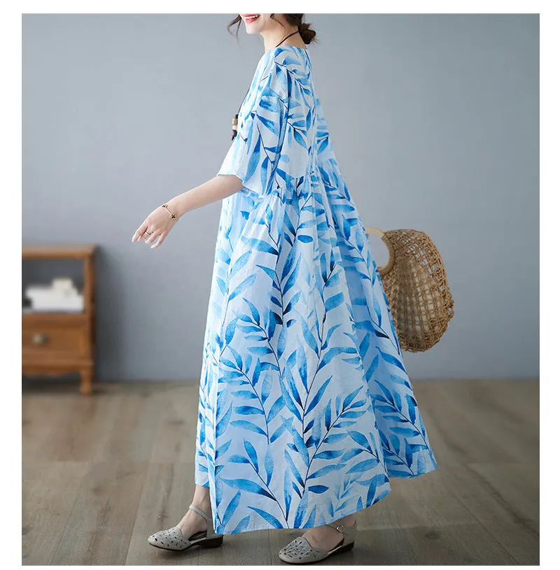 How to Wear a Retro-style Artistic Loosened Printed Dress