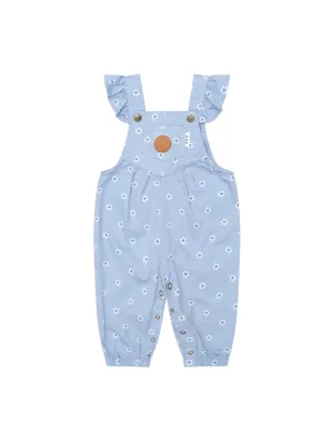 Huxbaby Ditsy Floral Frill Overall Chambray