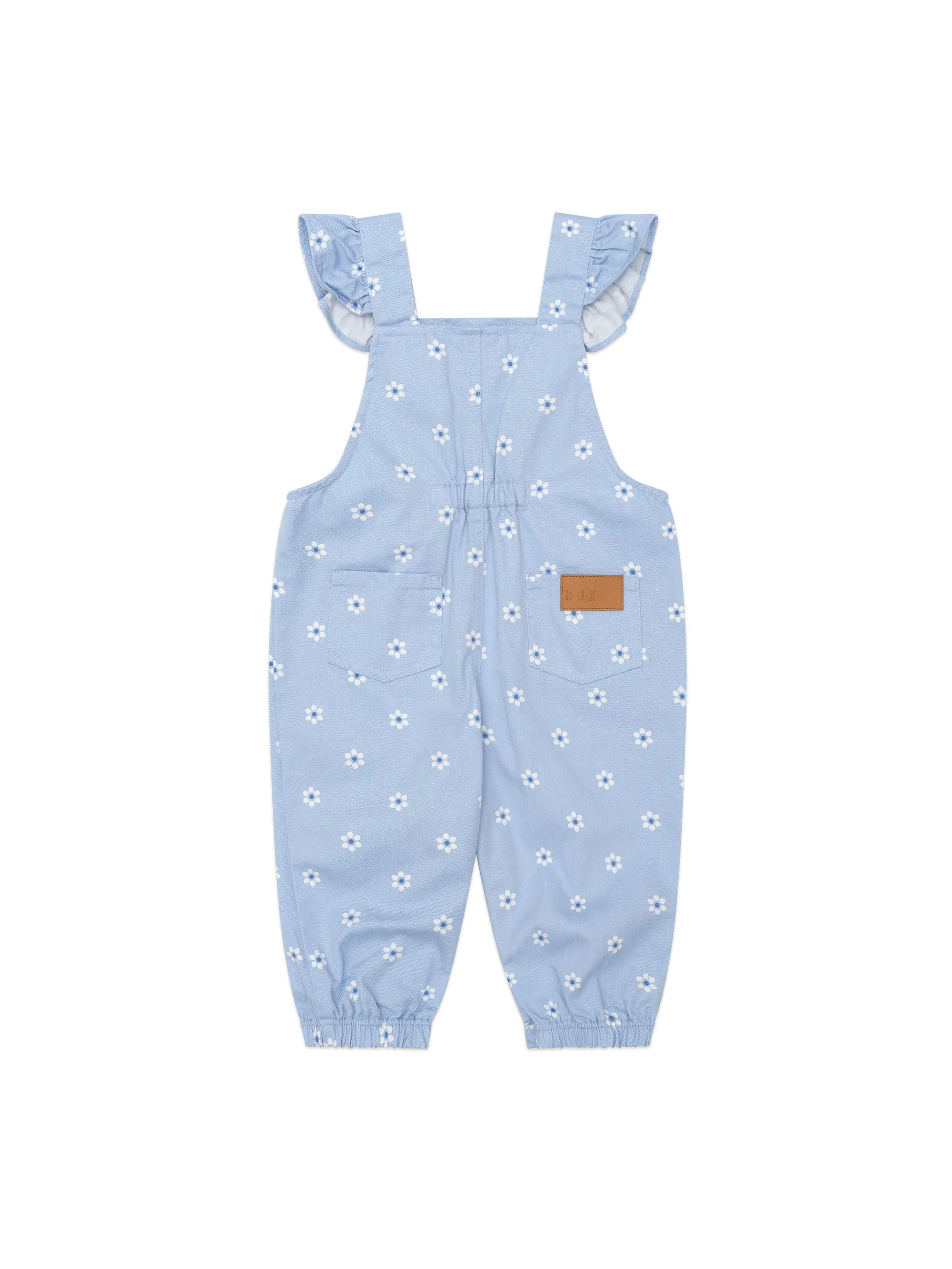 Huxbaby Ditsy Floral Frill Overall Chambray