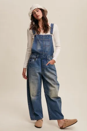 Jeremy Denim Barrel Overalls S-XL