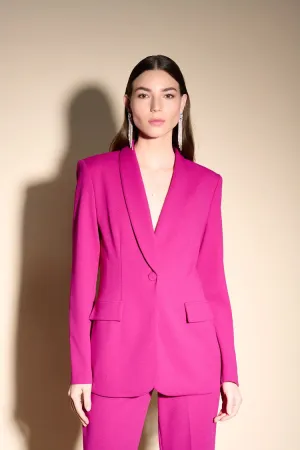 Joseph Ribkoff Crepe Fitted Blazer, Fushcia