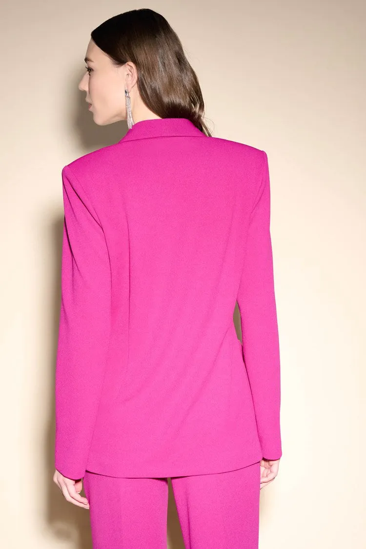 Joseph Ribkoff Crepe Fitted Blazer, Fushcia