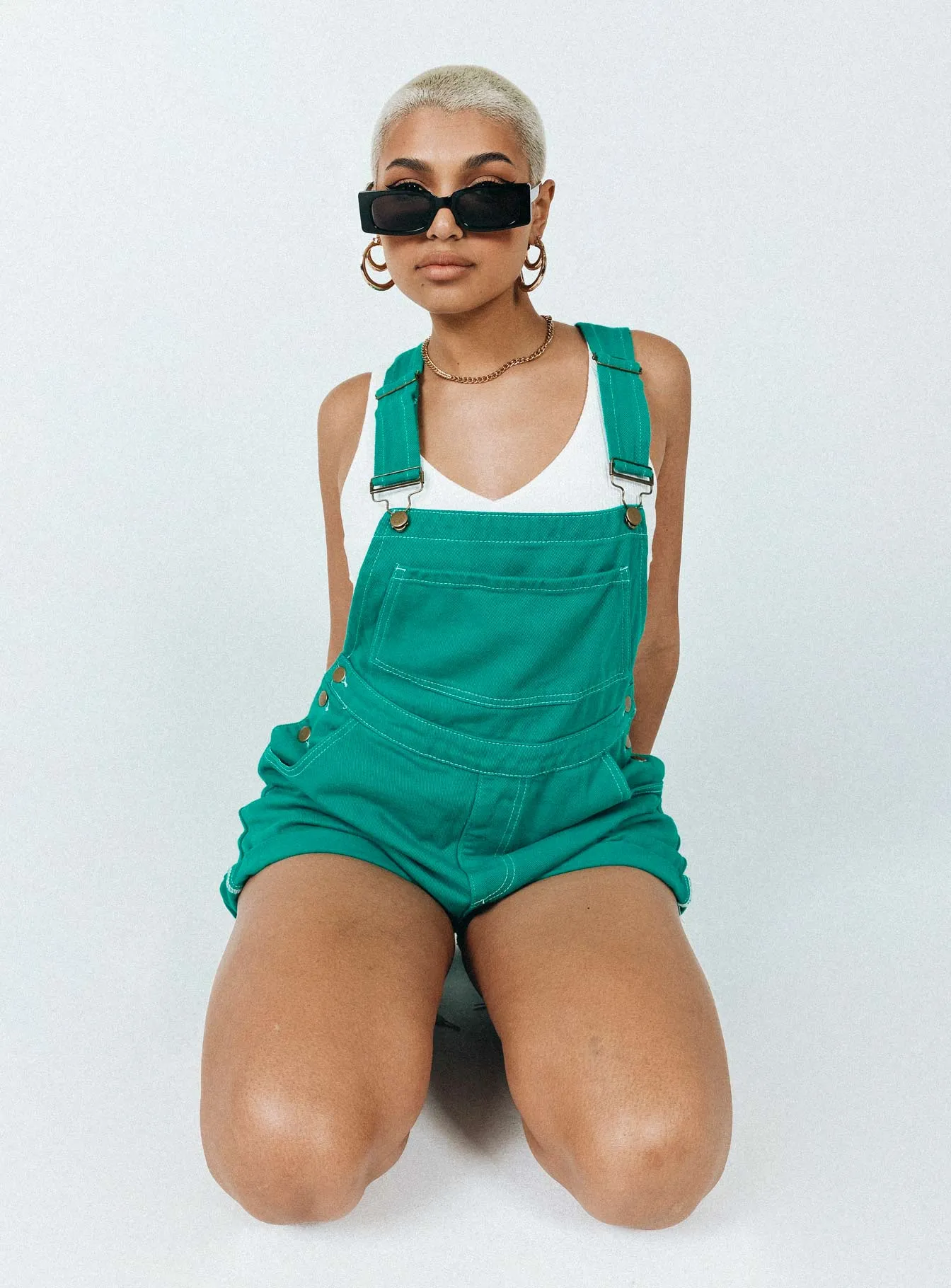 Kacey Overalls Denim Green