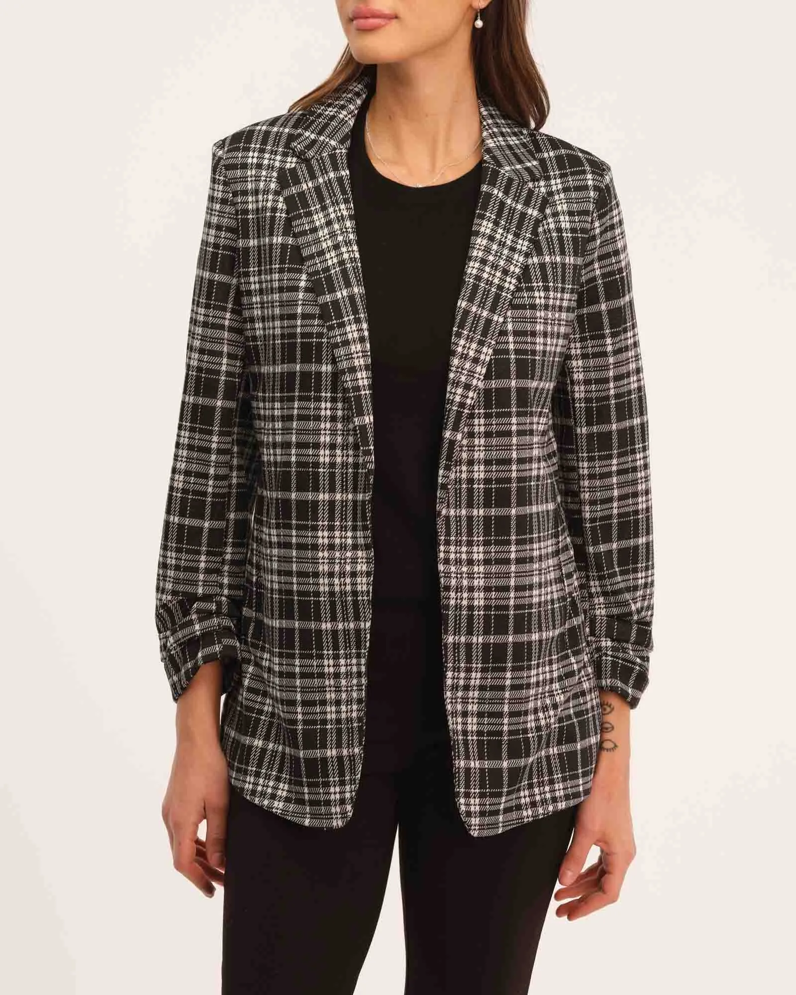 Knit Jacquard Power Blazer