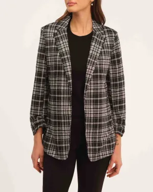 Knit Jacquard Power Blazer