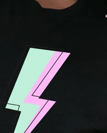 Layered Lightning Bolt | Black