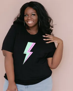 Layered Lightning Bolt | Black