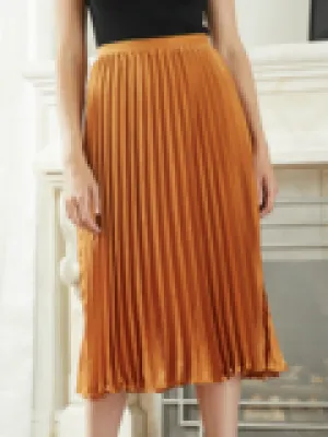 Lilian Pleated Skirt Cognac