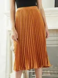 Lilian Pleated Skirt Cognac