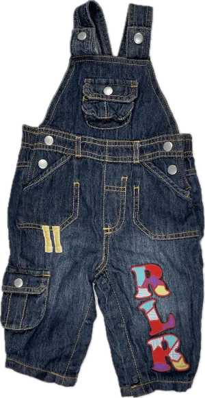 Little Rocha Classic Bib & Brace Denim Overalls - Size 3/6M