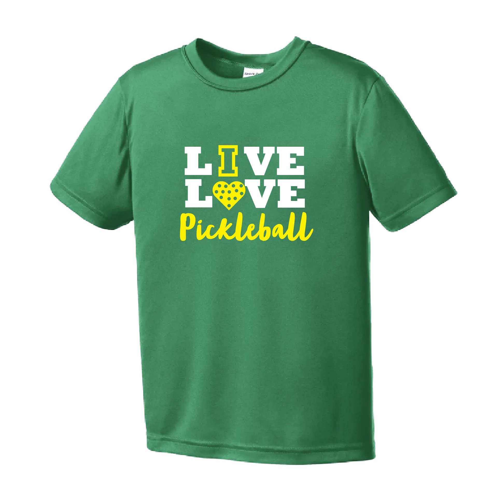 Live Love Pickleball | Youth Short Sleeve Pickleball Shirts | 100% Polyester