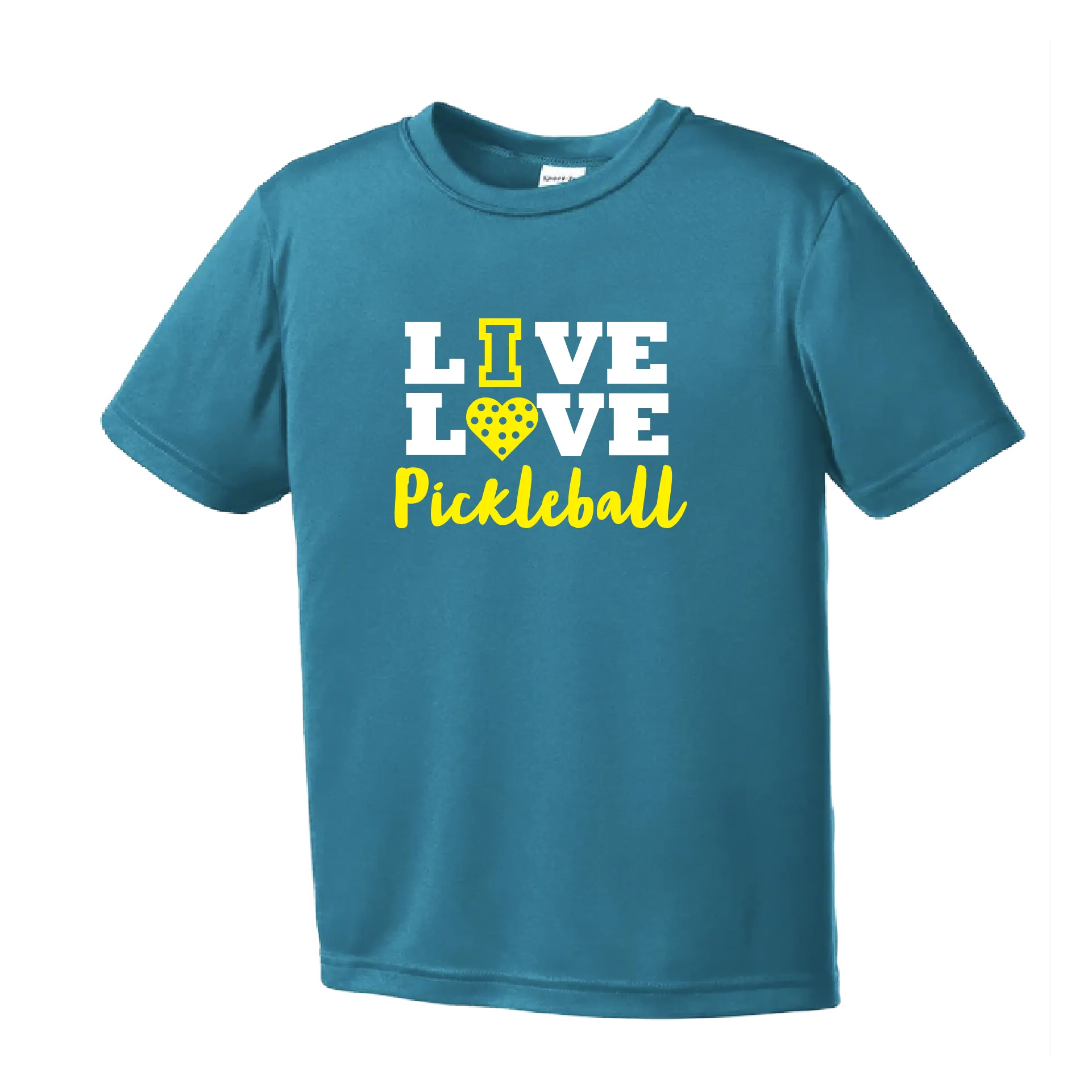 Live Love Pickleball | Youth Short Sleeve Pickleball Shirts | 100% Polyester
