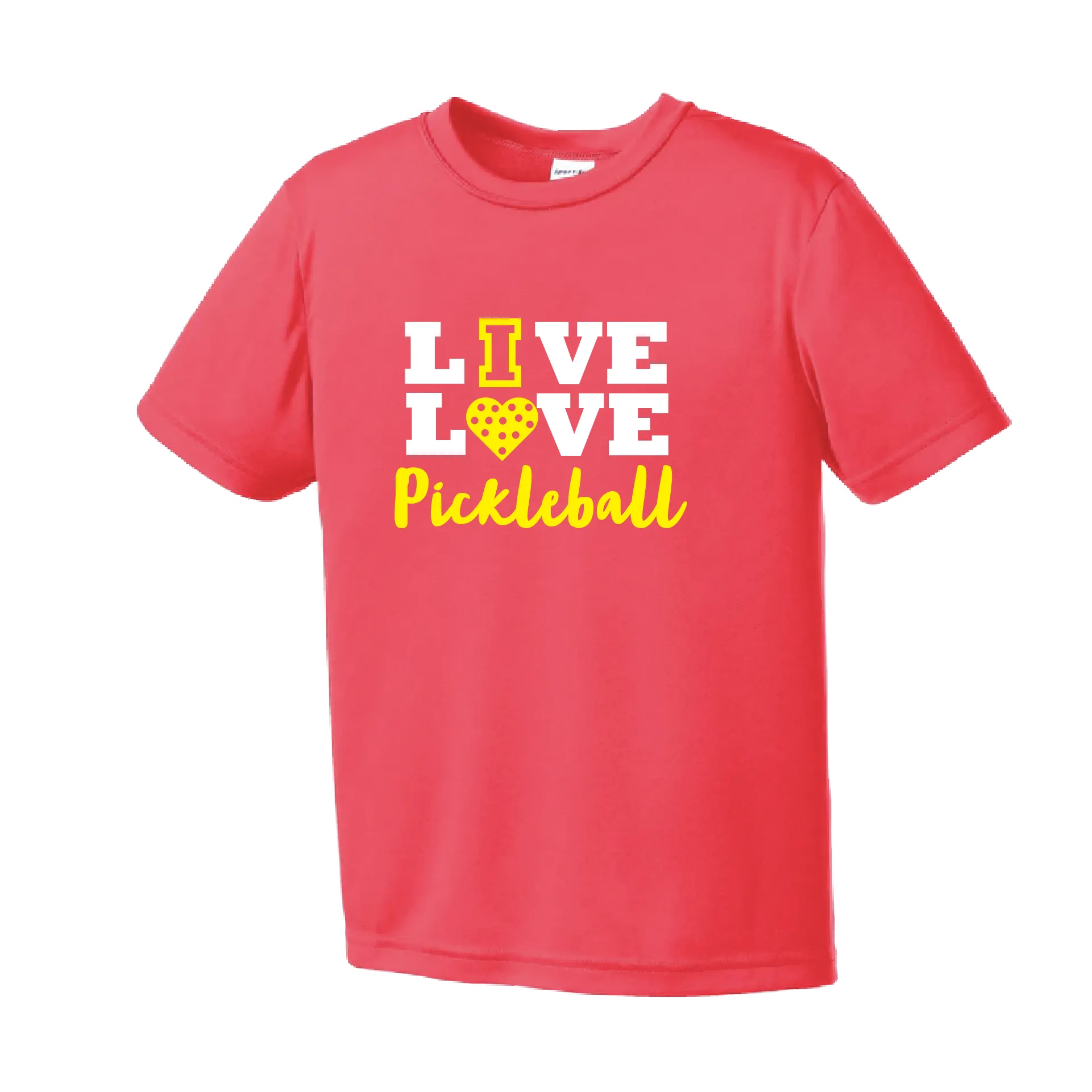 Live Love Pickleball | Youth Short Sleeve Pickleball Shirts | 100% Polyester