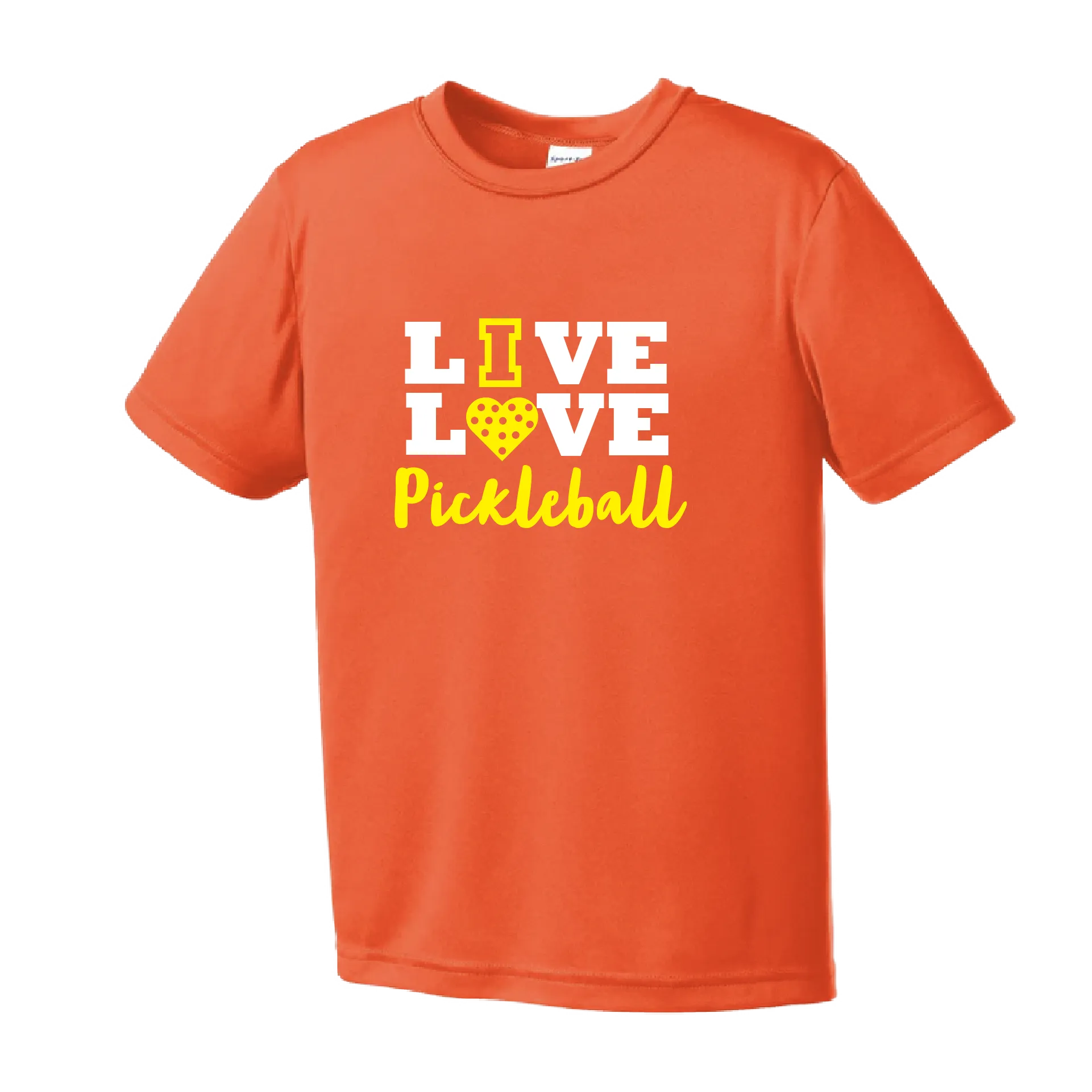Live Love Pickleball | Youth Short Sleeve Pickleball Shirts | 100% Polyester