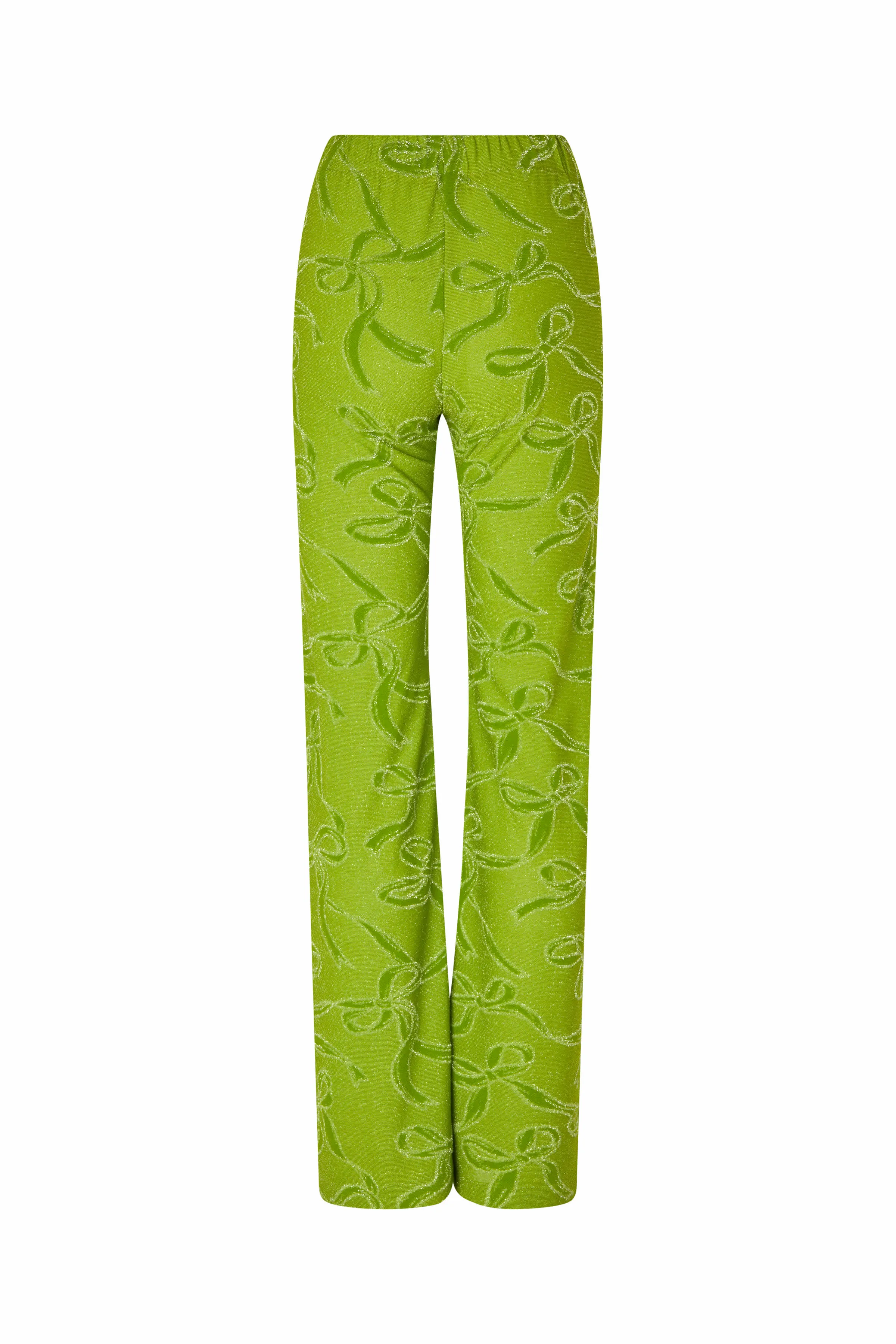 Lurex Jersey, Elasticated Straight Long Pants