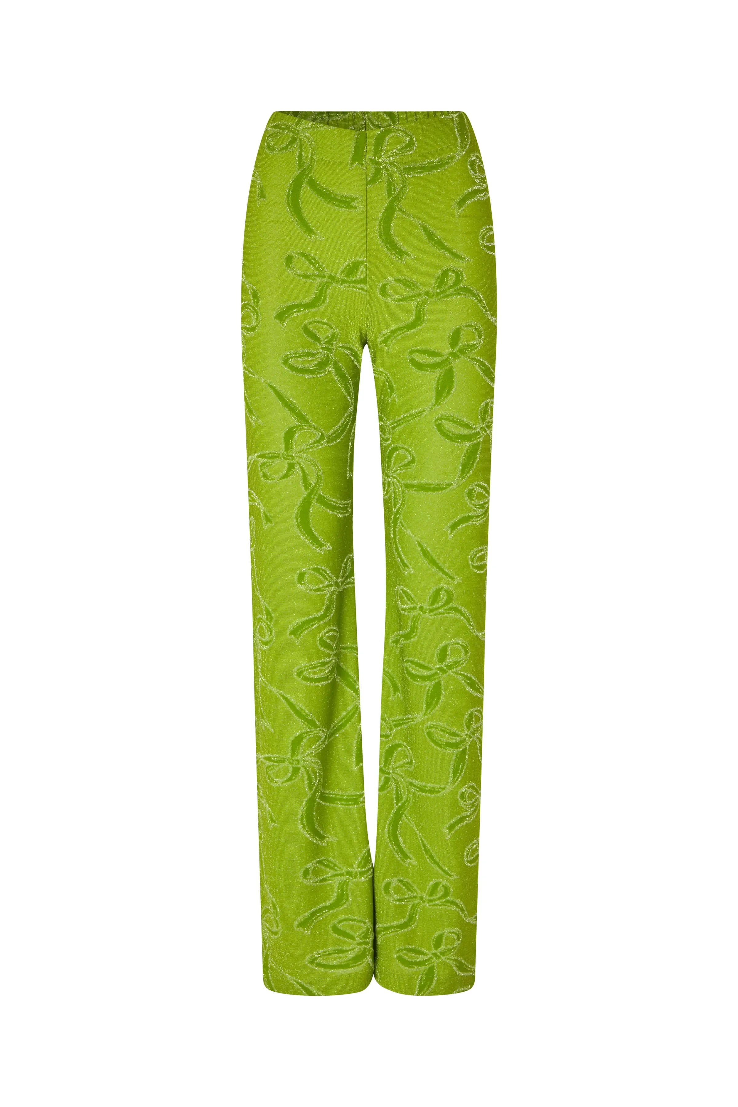 Lurex Jersey, Elasticated Straight Long Pants