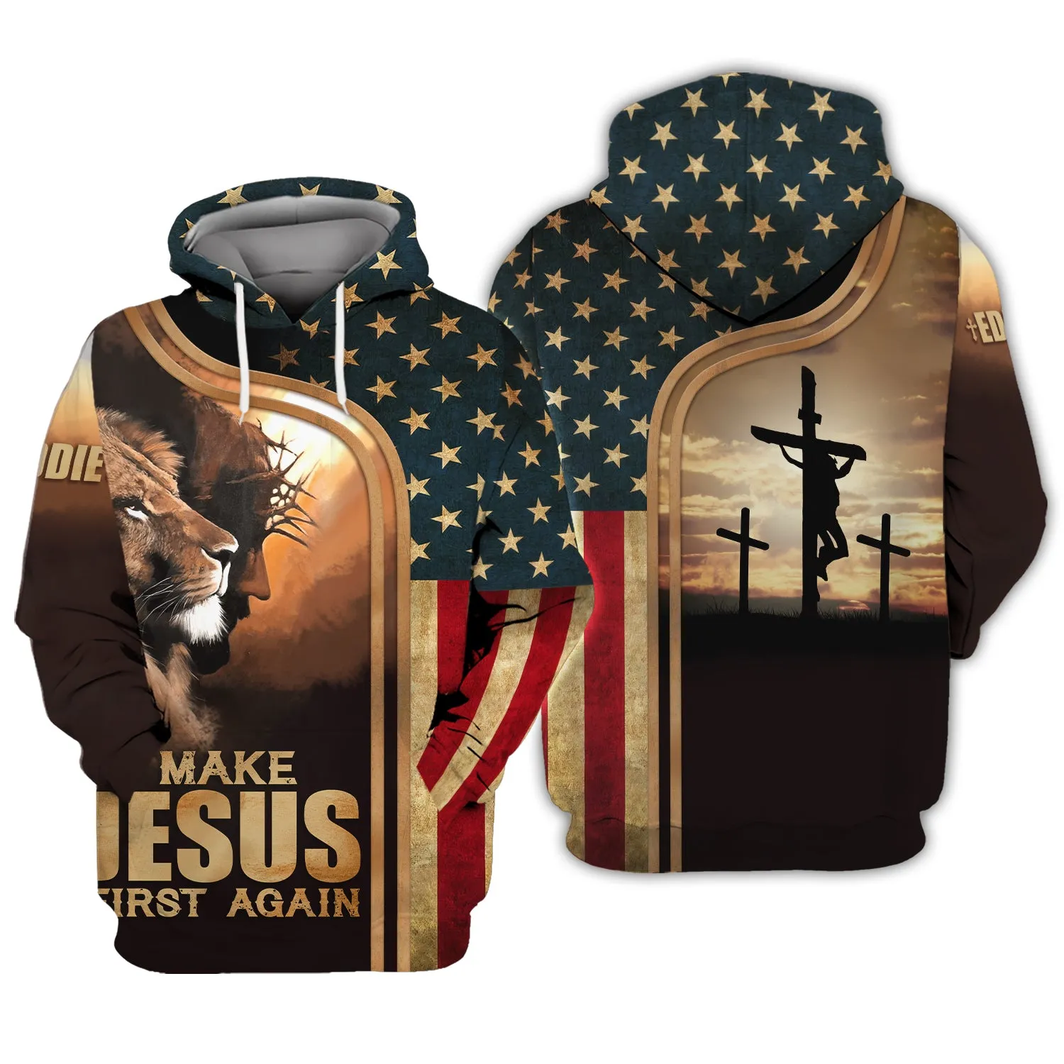 Make Jesus First Again Custom T-Shirt, Christian Shirts, Christian Gifts For Men