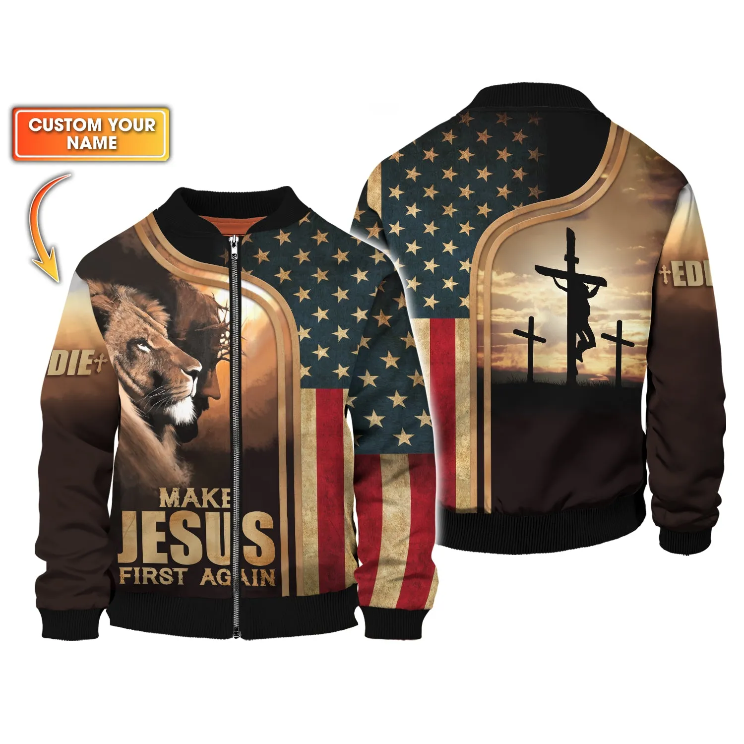 Make Jesus First Again Custom T-Shirt, Christian Shirts, Christian Gifts For Men
