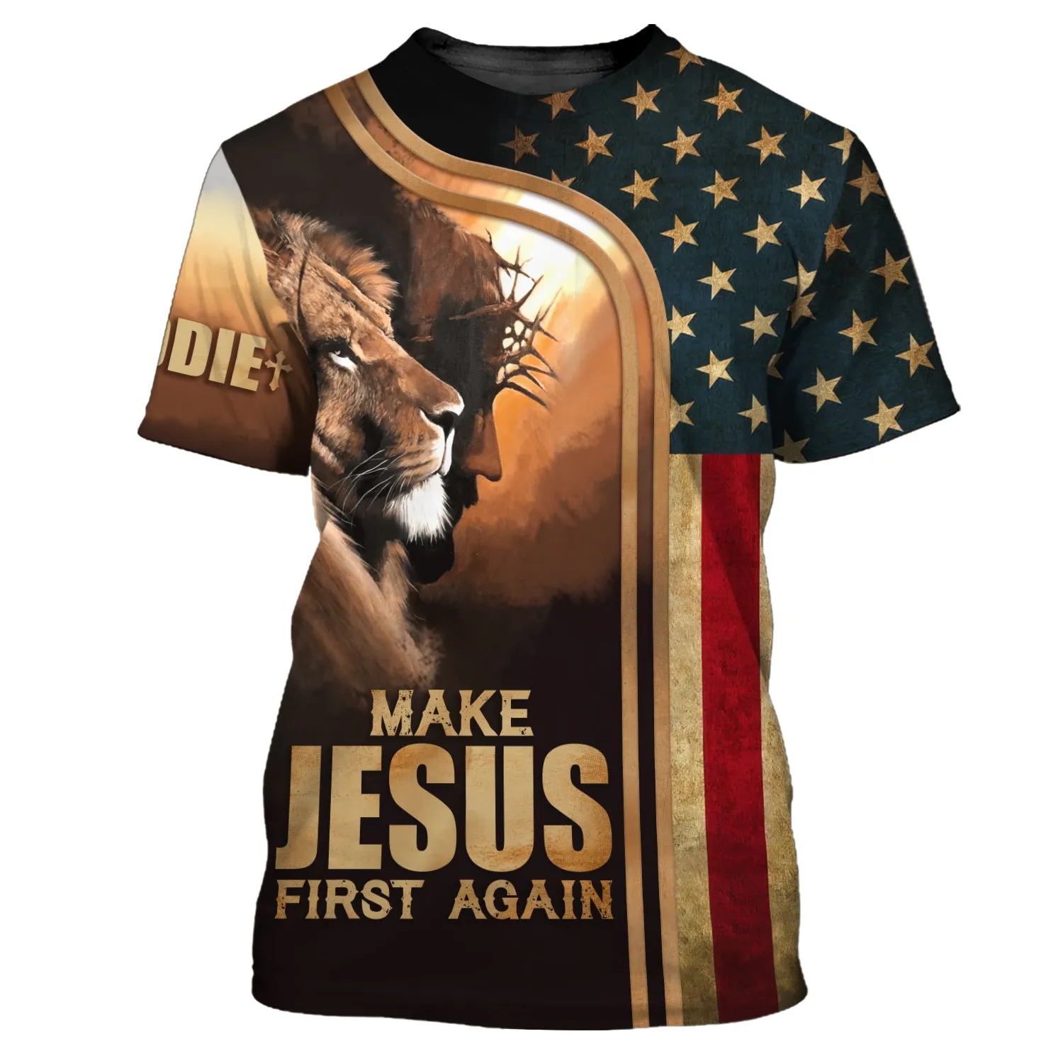 Make Jesus First Again Custom T-Shirt, Christian Shirts, Christian Gifts For Men