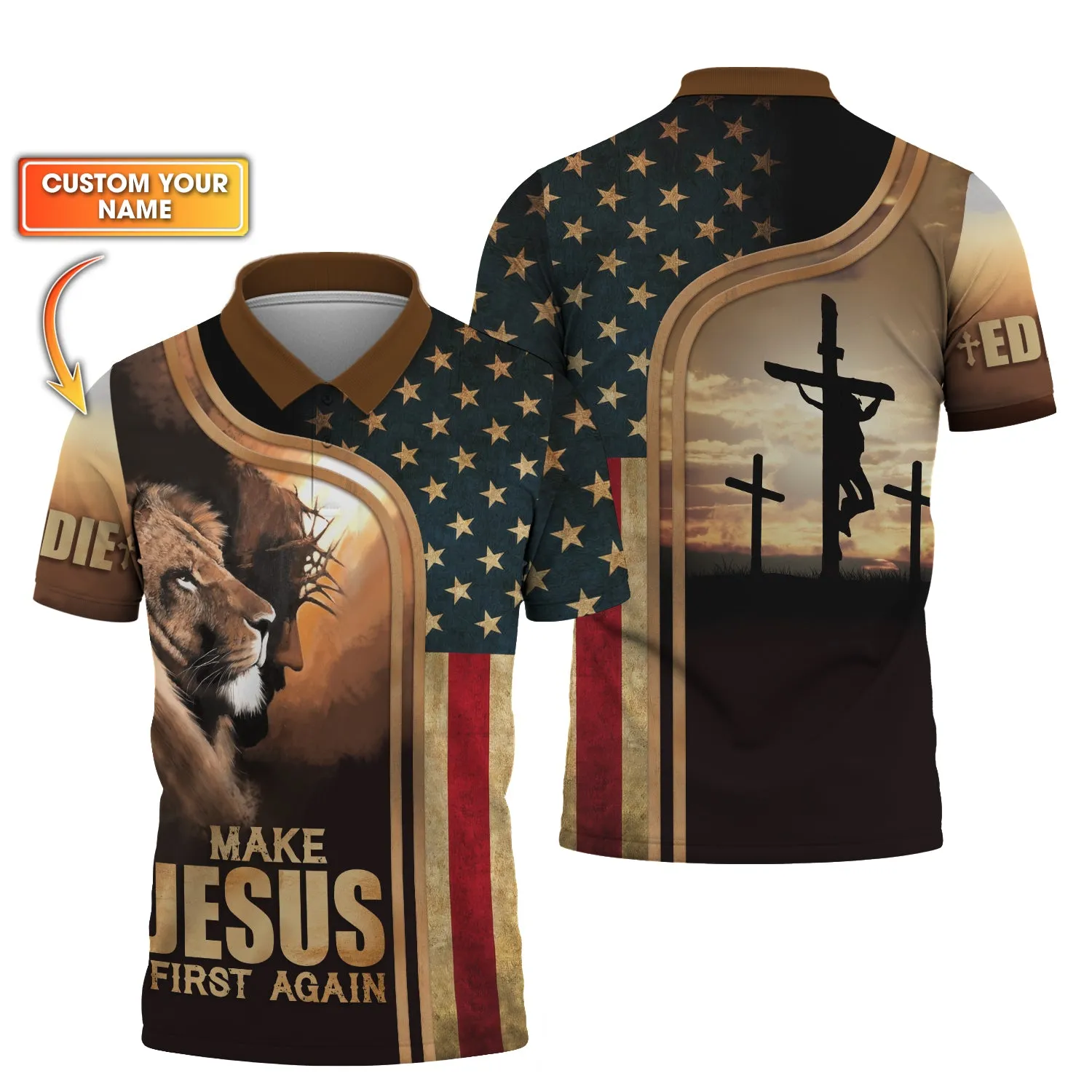 Make Jesus First Again Custom T-Shirt, Christian Shirts, Christian Gifts For Men