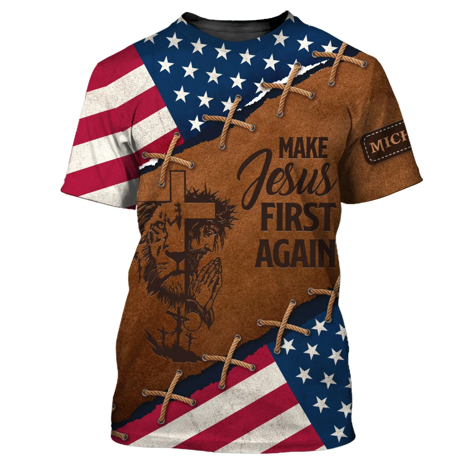 Make Jesus First Again Personalized T-Shirt, Christian Shirts, Christian Gifts For Men
