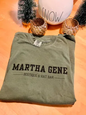 Martha Gene olive comfort colors tee
