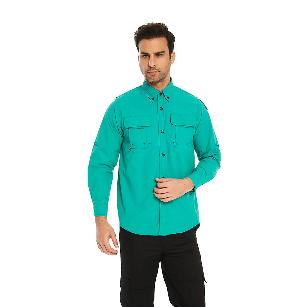Men's and Women's Breathable Solid Color Quick-Drying Fishing Shirt