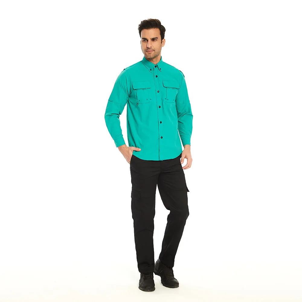 Men's and Women's Breathable Solid Color Quick-Drying Fishing Shirt