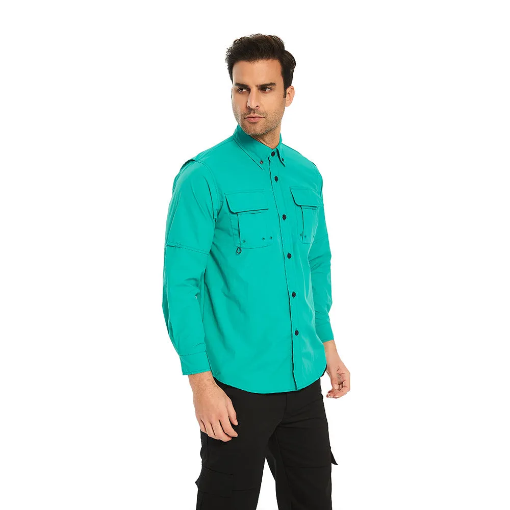Men's and Women's Breathable Solid Color Quick-Drying Fishing Shirt
