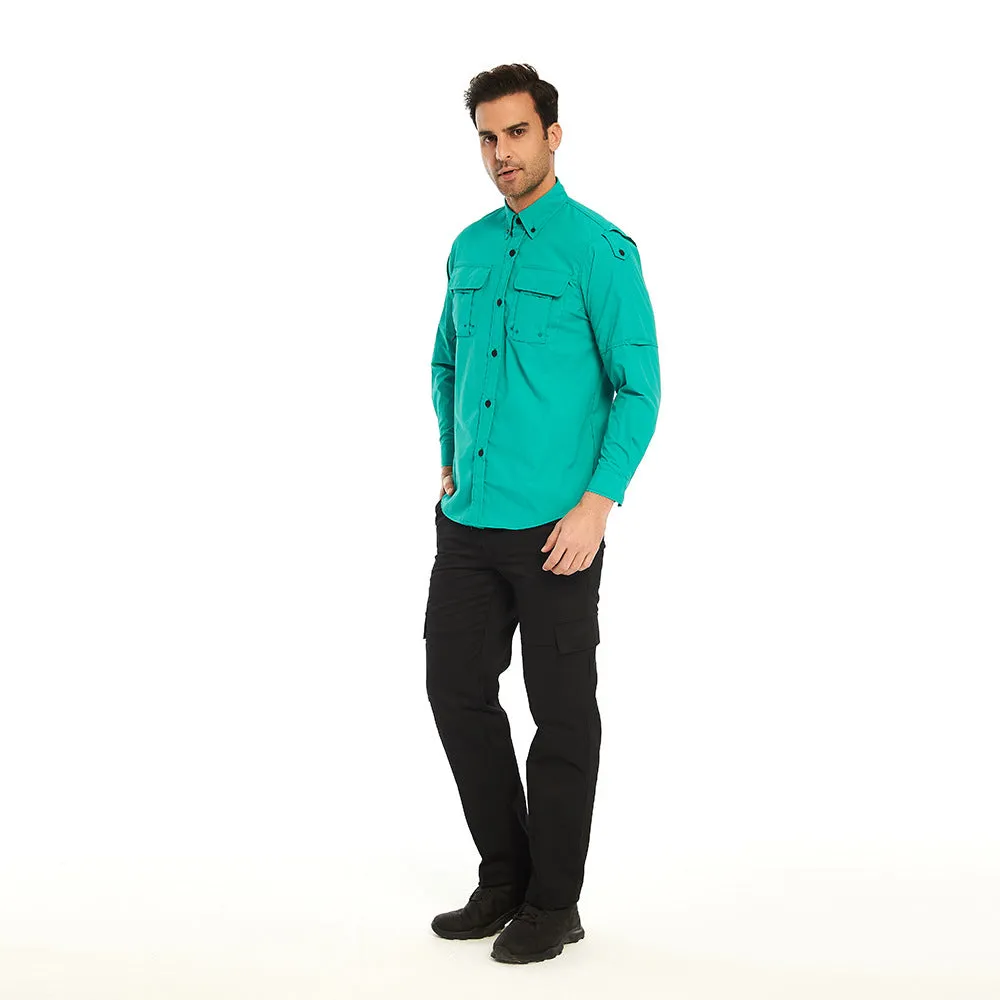 Men's and Women's Breathable Solid Color Quick-Drying Fishing Shirt