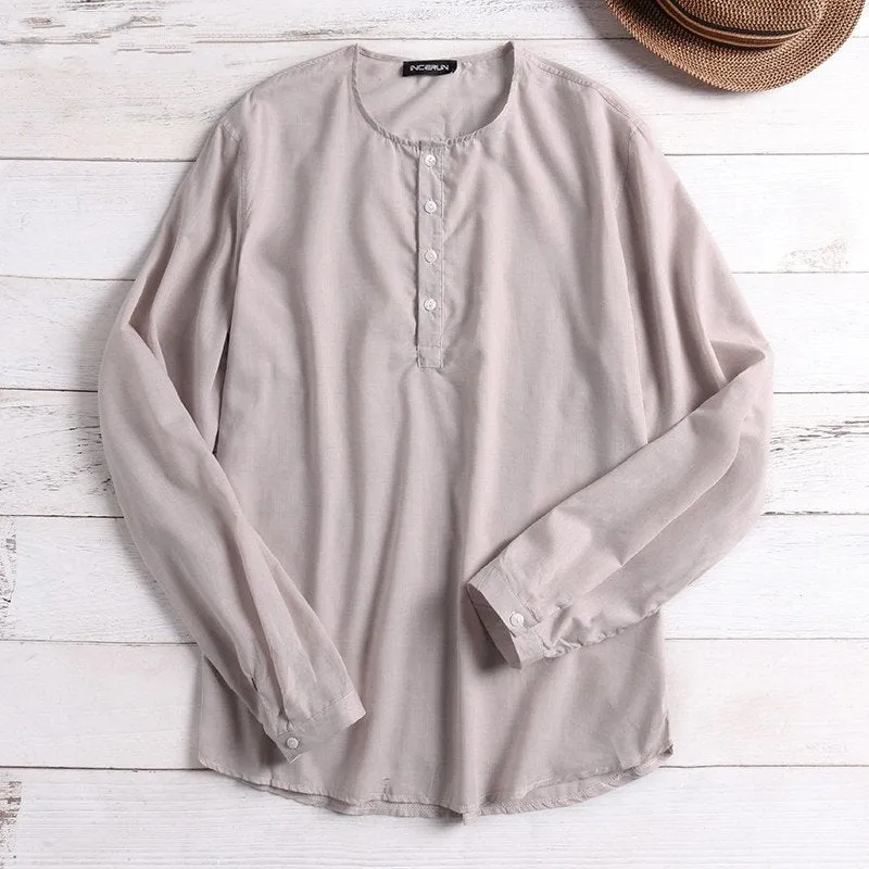 Men's Autumn Casual Long Sleeve Breathable Shirt | Plus Size