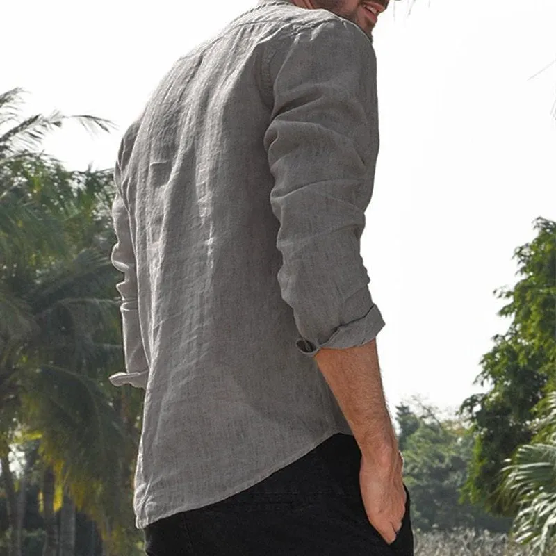 Men's Autumn Casual Long Sleeve Breathable Shirt | Plus Size