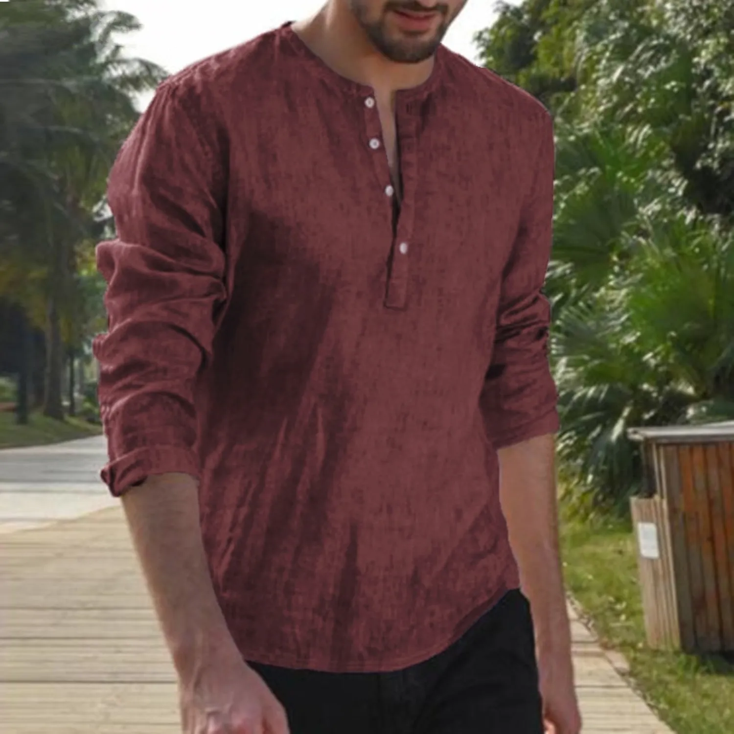 Men's Autumn Casual Long Sleeve Breathable Shirt | Plus Size