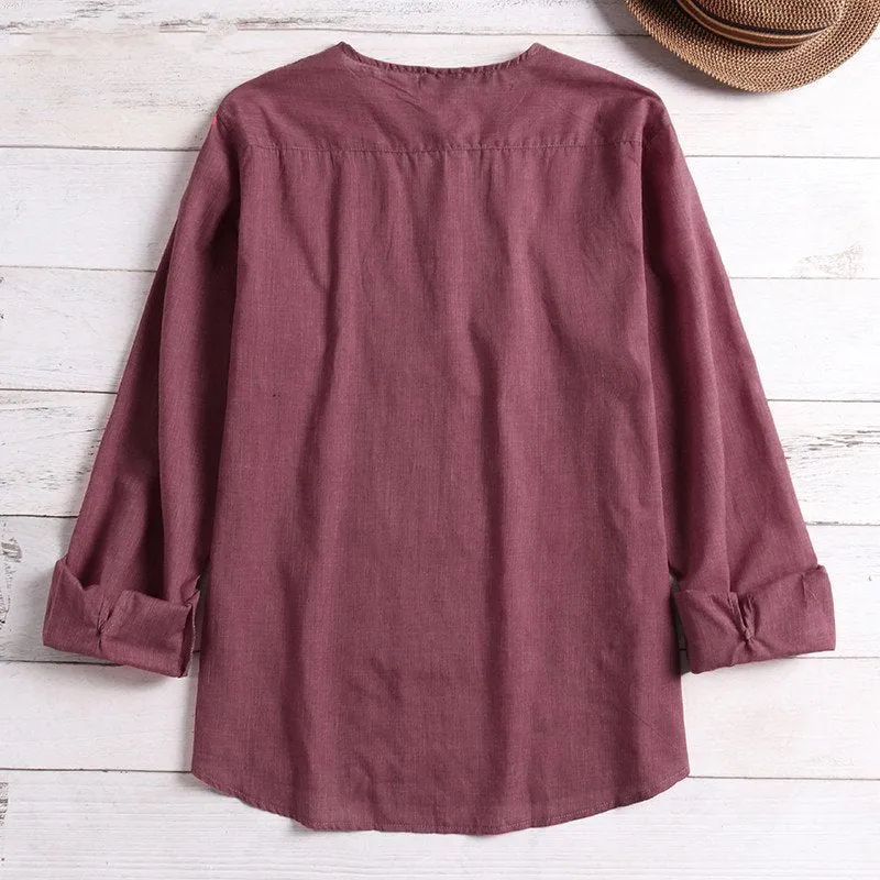 Men's Autumn Casual Long Sleeve Breathable Shirt | Plus Size