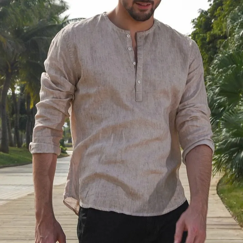 Men's Autumn Casual Long Sleeve Breathable Shirt | Plus Size