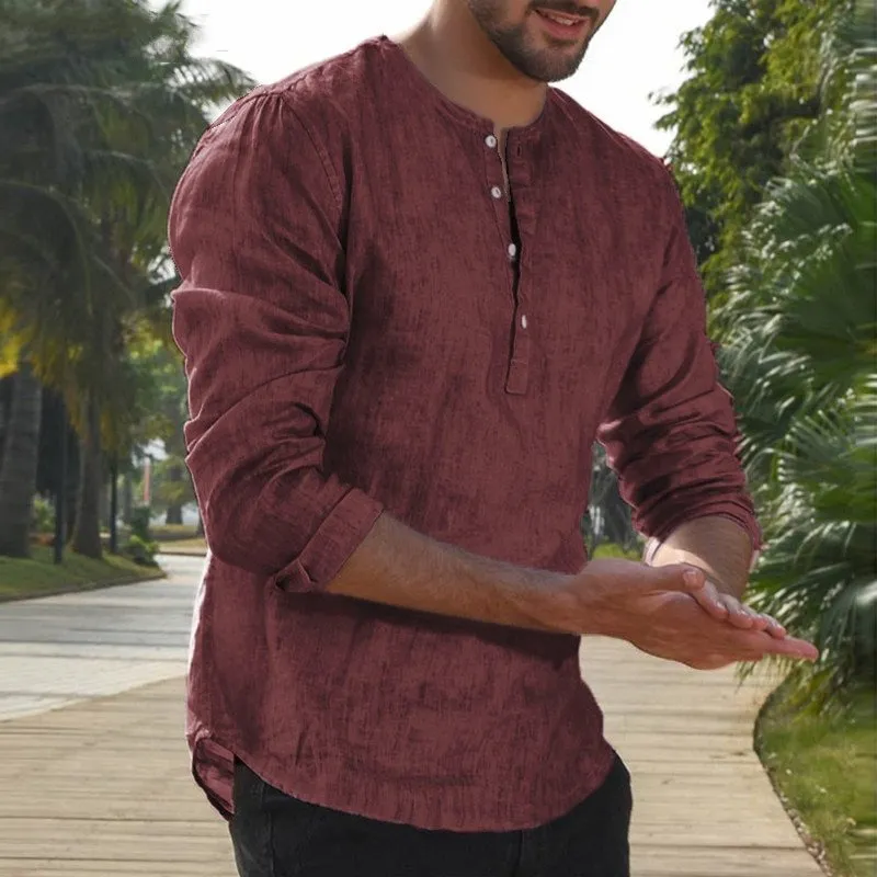 Men's Autumn Casual Long Sleeve Breathable Shirt | Plus Size